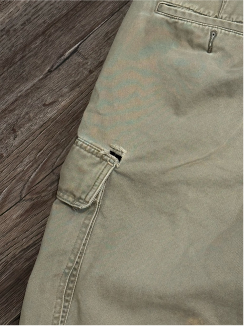 Vintage Y2K Polo Jeans Company Ralph Lauren Cargo Shorts Mens 36 Khaki Green - Picture 6 of 7